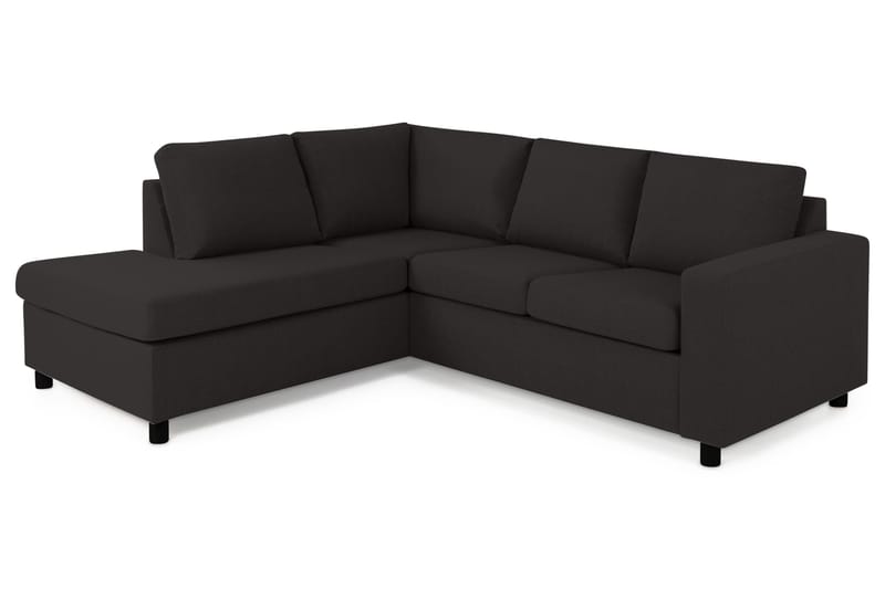 Crazy 3-sits Vänstervänd L-formad Schäslongsoffa i Tyg - Antracit - Möbler - Soffa - Divansoffor & schäslongsoffa