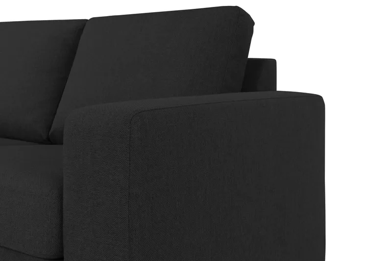 Crazy 3-sits Vänstervänd L-formad Schäslongsoffa i Tyg - Antracit - Möbler - Soffa - Divansoffor & schäslongsoffa - 2 sits soffa med divan