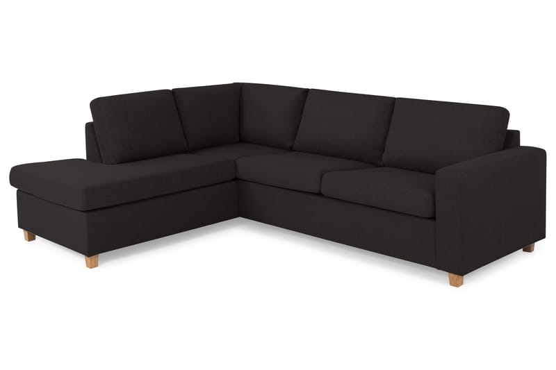 Crazy 3-sits Vänstervänd L-formad Schäslongsoffa i Tyg - Antracit - Möbler - Soffa - Divansoffor & schäslongsoffa - 3 sits soffa med divan