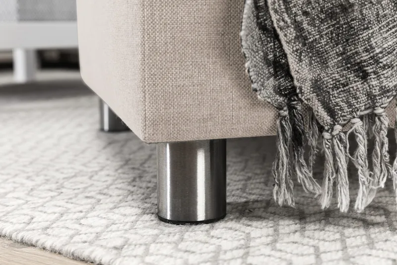 Crazy 3-sits Vänstervänd L-formad Schäslongsoffa i Tyg - Beige - Möbler - Soffa - Divansoffor & schäslongsoffa - 2 sits soffa med divan