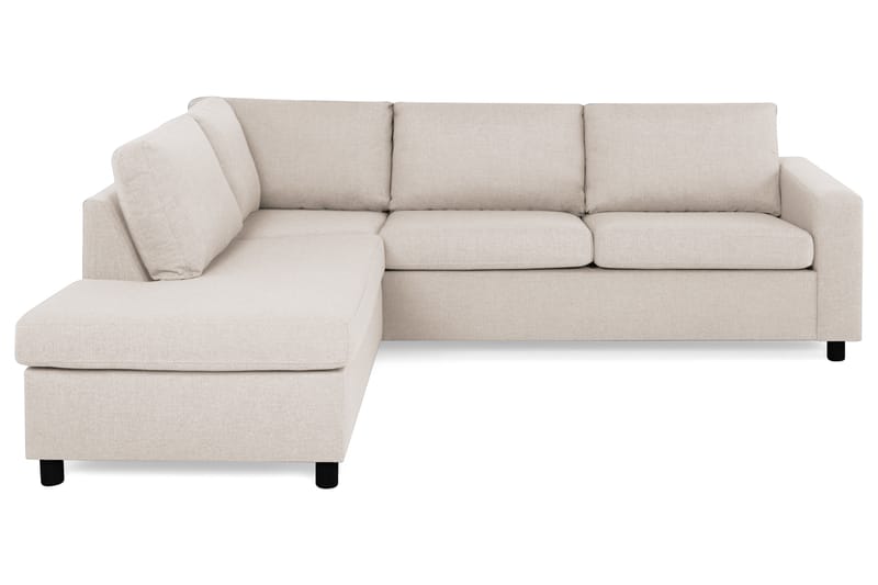 Crazy 3-sits Vänstervänd L-formad Schäslongsoffa i Tyg - Beige - Möbler - Soffa - Divansoffor & schäslongsoffa