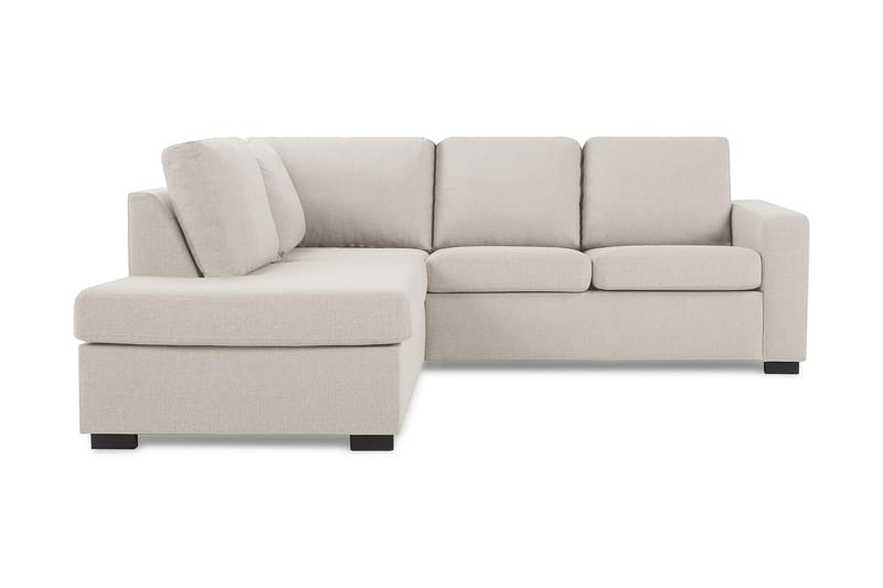 Crazy 3-sits Vänstervänd L-formad Schäslongsoffa i Tyg - Beige - Möbler - Soffa - Divansoffor & schäslongsoffa