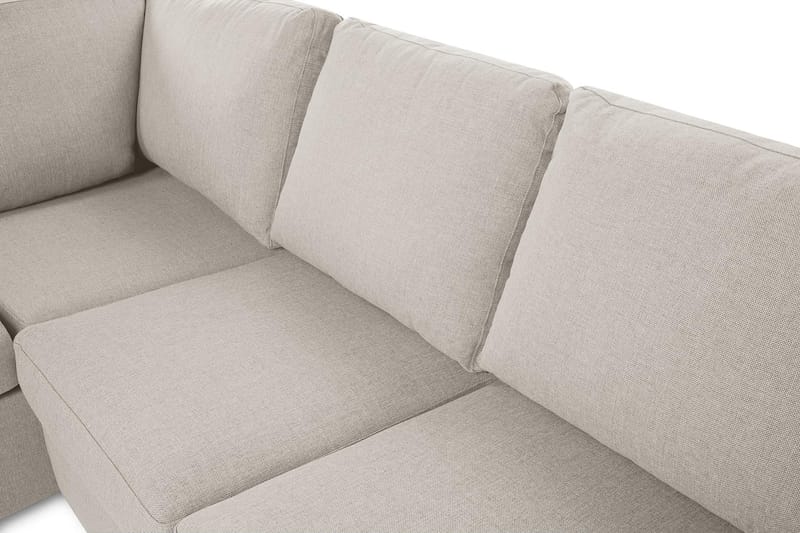 Crazy 3-sits Vänstervänd L-formad Schäslongsoffa i Tyg - Beige - Möbler - Soffa - Divansoffor & schäslongsoffa