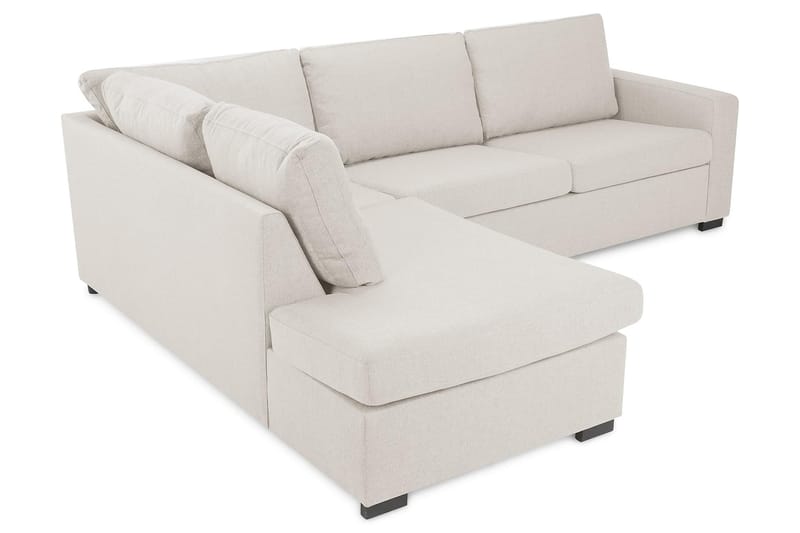 Crazy 3-sits Vänstervänd L-formad Schäslongsoffa i Tyg - Beige - Möbler - Soffa - Divansoffor & schäslongsoffa