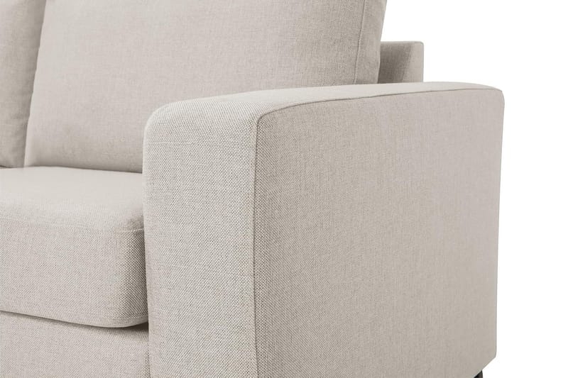 Crazy 3-sits Vänstervänd L-formad Schäslongsoffa i Tyg - Beige - Möbler - Soffa - Divansoffor & schäslongsoffa