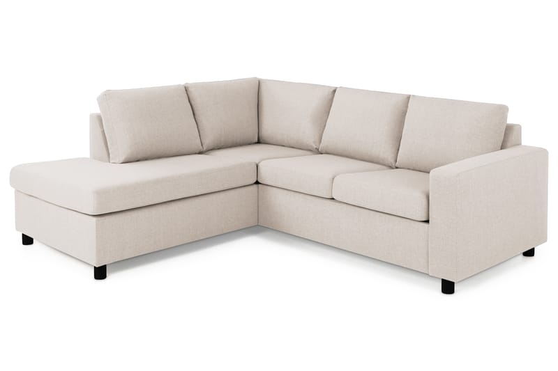 Crazy 3-sits Vänstervänd L-formad Schäslongsoffa i Tyg - Beige - Möbler - Soffa - Divansoffor & schäslongsoffa