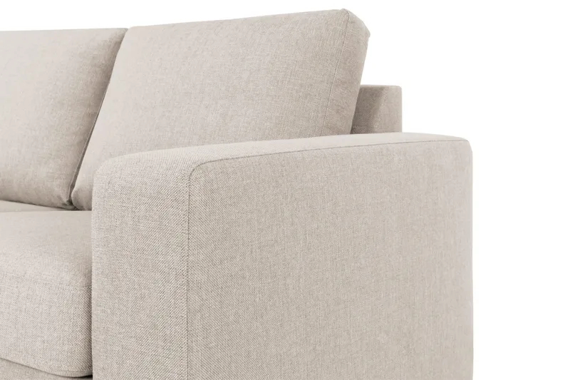 Crazy 3-sits Vänstervänd L-formad Schäslongsoffa i Tyg - Beige - Möbler - Soffa - Divansoffor & schäslongsoffa - 2 sits soffa med divan