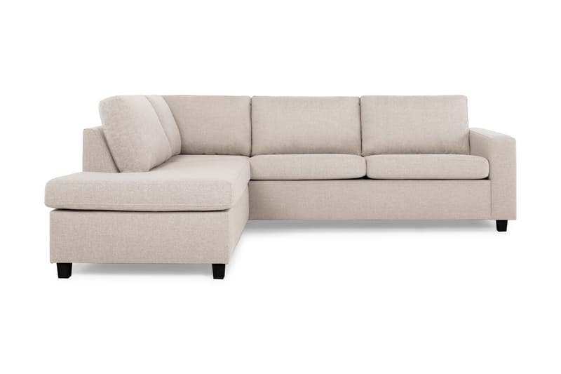 Crazy 3-sits Vänstervänd L-formad Schäslongsoffa i Tyg - Beige - Möbler - Soffa - Divansoffor & schäslongsoffa
