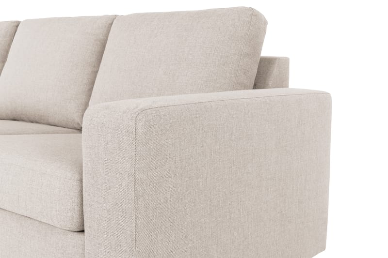 Crazy 3-sits Vänstervänd L-formad Schäslongsoffa i Tyg - Beige - Möbler - Soffa - Divansoffor & schäslongsoffa