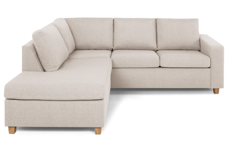 Crazy 3-sits Vänstervänd L-formad Schäslongsoffa i Tyg - Beige - Möbler - Soffa - Divansoffor & schäslongsoffa