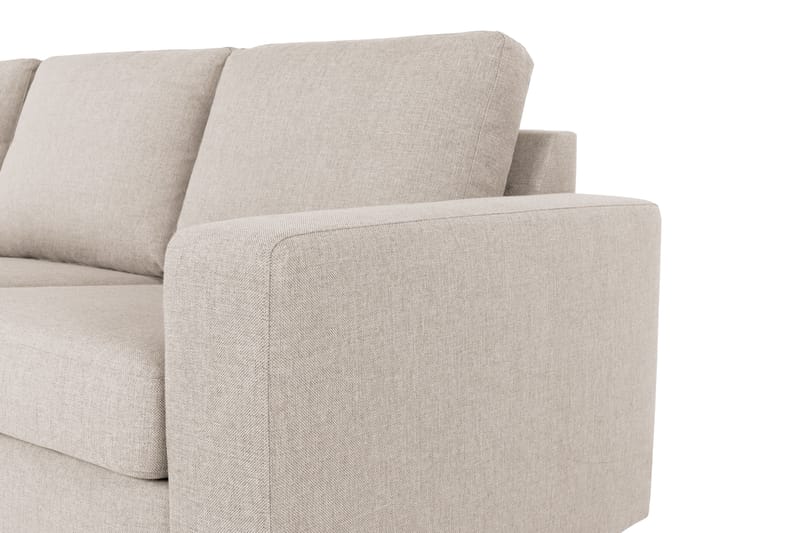 Crazy 3-sits Vänstervänd L-formad Schäslongsoffa i Tyg - Beige - Möbler - Soffa - Divansoffor & schäslongsoffa