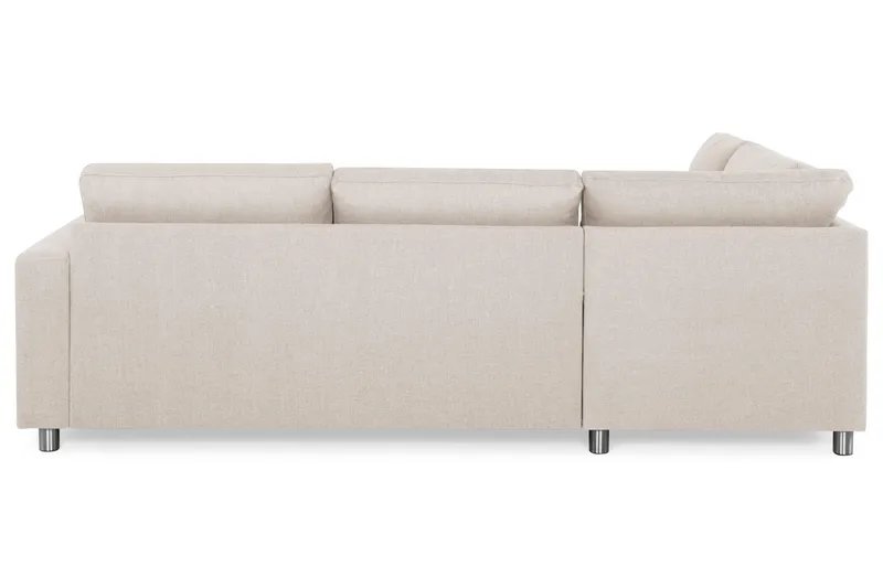 Crazy 3-sits Vänstervänd L-formad Schäslongsoffa i Tyg - Beige - Möbler - Soffa - Divansoffor & schäslongsoffa - 3 sits soffa med divan