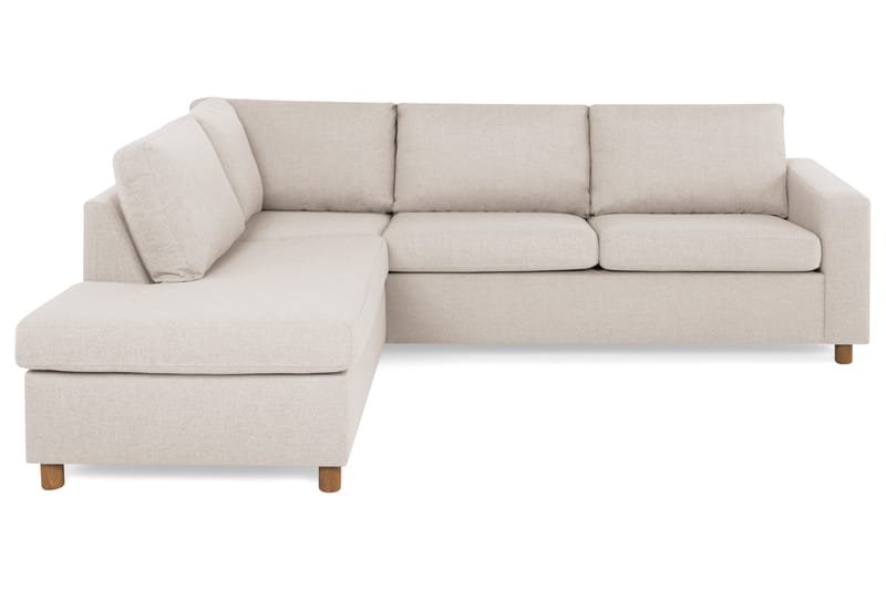 Crazy 3-sits Vänstervänd L-formad Schäslongsoffa i Tyg - Beige - Möbler - Soffa - Divansoffor & schäslongsoffa