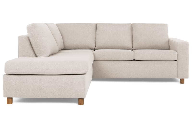 Crazy 3-sits Vänstervänd L-formad Schäslongsoffa i Tyg - Beige - Möbler - Soffa - Divansoffor & schäslongsoffa