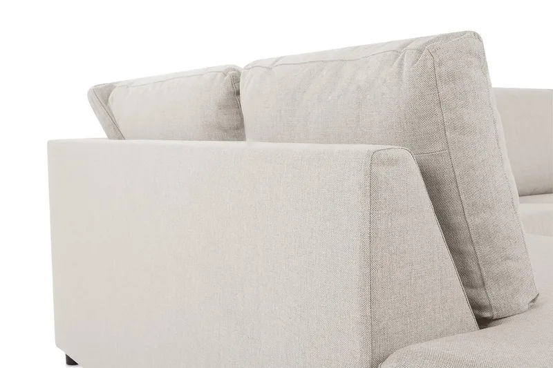 Crazy 3-sits Vänstervänd L-formad Schäslongsoffa i Tyg - Beige - Möbler - Soffa - Divansoffor & schäslongsoffa - 2 sits soffa med divan