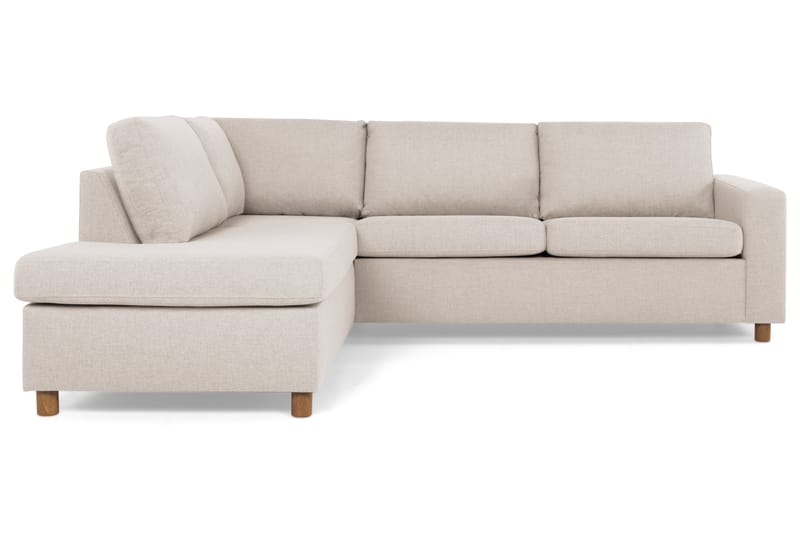 Crazy 3-sits Vänstervänd L-formad Schäslongsoffa i Tyg - Beige - Möbler - Soffa - Divansoffor & schäslongsoffa