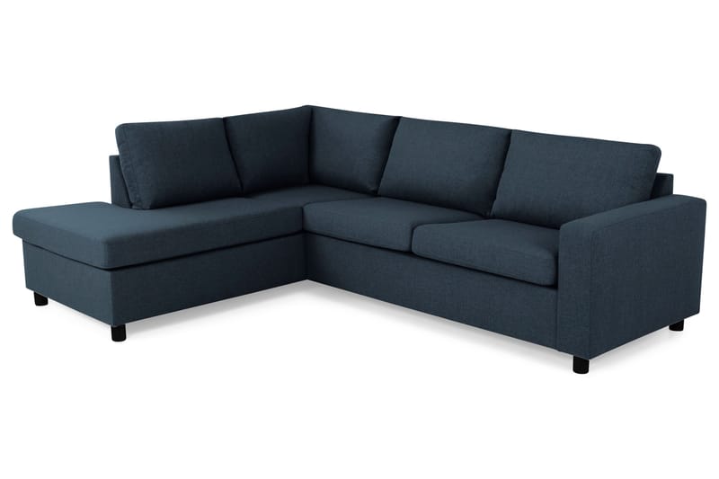 Crazy 3-sits Vänstervänd L-formad Schäslongsoffa i Tyg - Blå - Möbler - Soffa - Divansoffor & schäslongsoffa