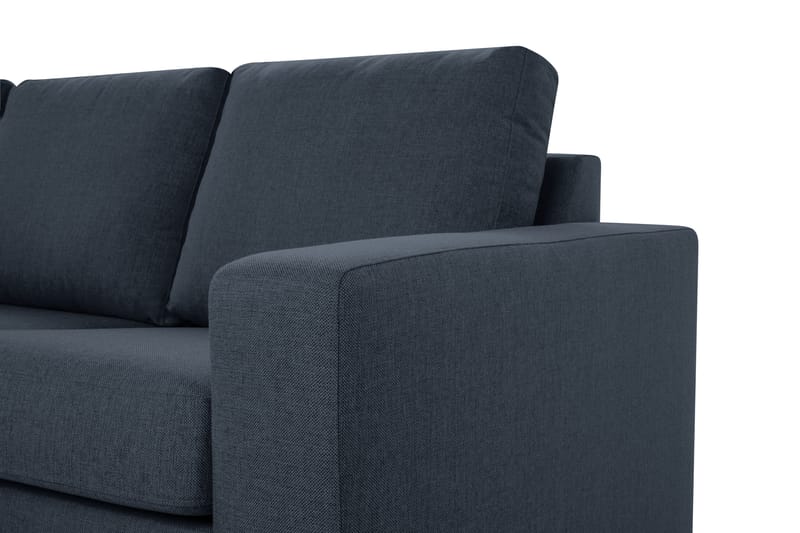 Crazy 3-sits Vänstervänd L-formad Schäslongsoffa i Tyg - Blå - Möbler - Soffa - Divansoffor & schäslongsoffa