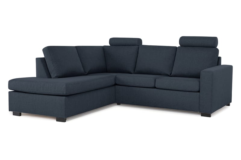 Crazy 3-sits Vänstervänd L-formad Schäslongsoffa i Tyg - Blå - Möbler - Soffa - Divansoffor & schäslongsoffa