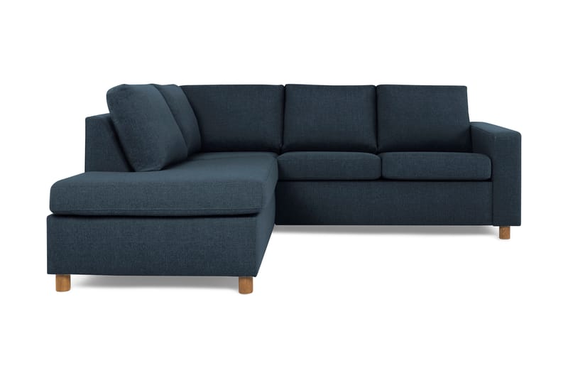 Crazy 3-sits Vänstervänd L-formad Schäslongsoffa i Tyg - Blå - Möbler - Soffa - Divansoffor & schäslongsoffa