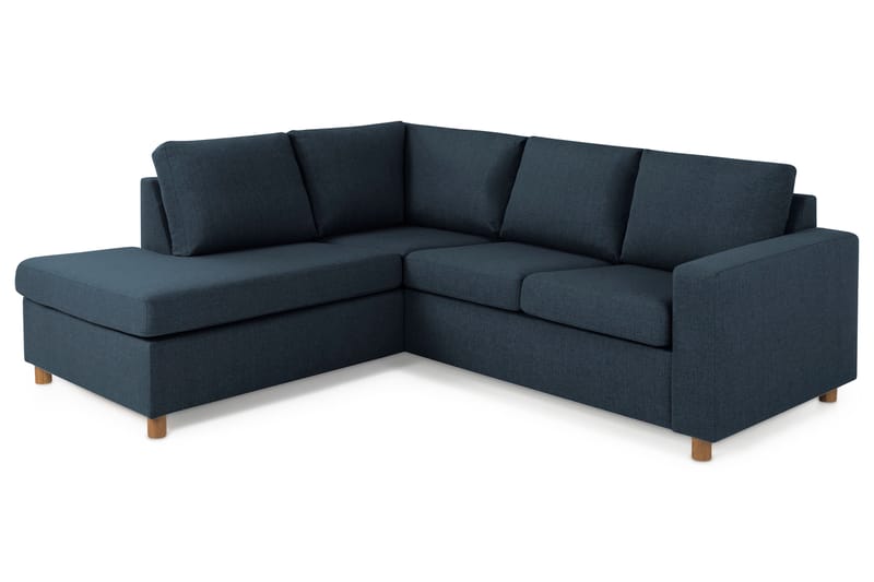 Crazy 3-sits Vänstervänd L-formad Schäslongsoffa i Tyg - Blå - Möbler - Soffa - Divansoffor & schäslongsoffa