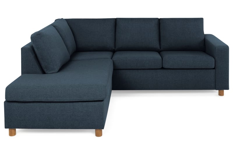 Crazy 3-sits Vänstervänd L-formad Schäslongsoffa i Tyg - Blå - Möbler - Soffa - Divansoffor & schäslongsoffa