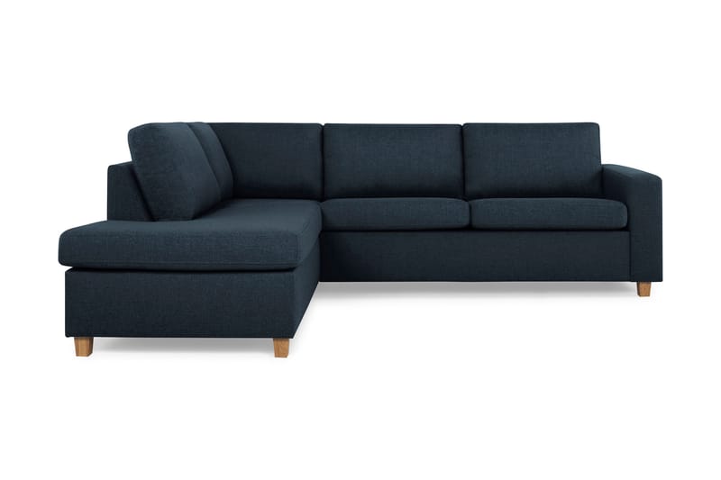 Crazy 3-sits Vänstervänd L-formad Schäslongsoffa i Tyg - Blå - Möbler - Soffa - Divansoffor & schäslongsoffa