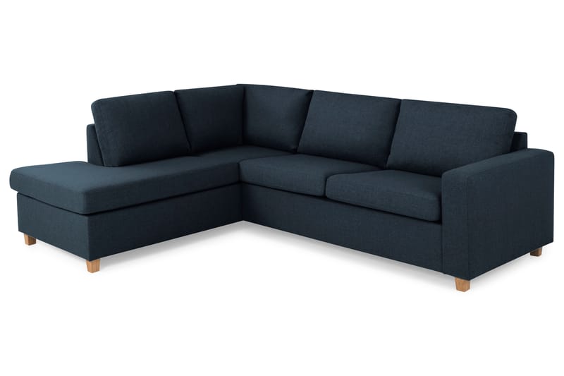 Crazy 3-sits Vänstervänd L-formad Schäslongsoffa i Tyg - Blå - Möbler - Soffa - Divansoffor & schäslongsoffa