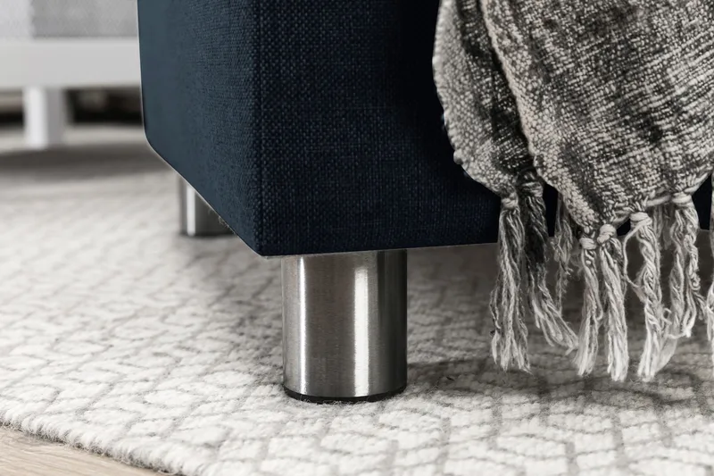 Crazy 3-sits Vänstervänd L-formad Schäslongsoffa i Tyg - Blå - Möbler - Soffa - Divansoffor & schäslongsoffa - 2 sits soffa med divan