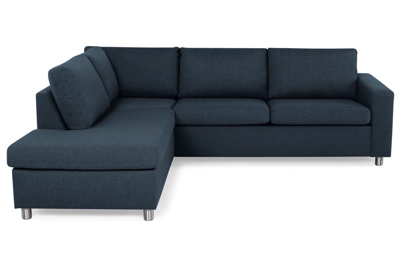 Crazy 3-sits Vänstervänd L-formad Schäslongsoffa i Tyg - Blå - Möbler - Soffa - Divansoffor & schäslongsoffa