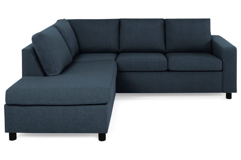 Crazy 3-sits Vänstervänd L-formad Schäslongsoffa i Tyg - Blå - Möbler - Soffa - Divansoffor & schäslongsoffa