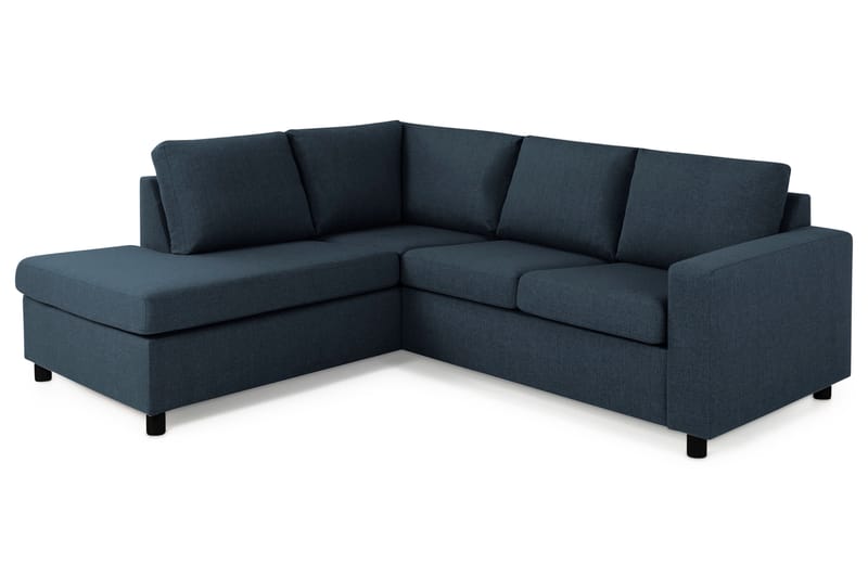 Crazy 3-sits Vänstervänd L-formad Schäslongsoffa i Tyg - Blå - Möbler - Soffa - Divansoffor & schäslongsoffa