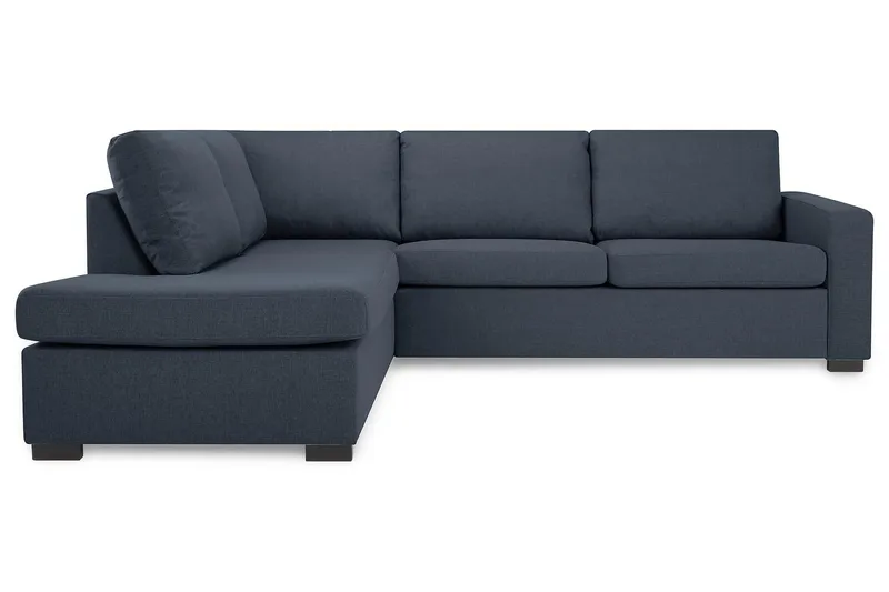 Crazy 3-sits Vänstervänd L-formad Schäslongsoffa i Tyg - Blå - Möbler - Soffa - Divansoffor & schäslongsoffa