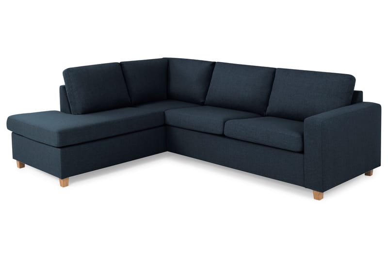 Crazy 3-sits Vänstervänd L-formad Schäslongsoffa i Tyg - Blå - Möbler - Soffa - Divansoffor & schäslongsoffa