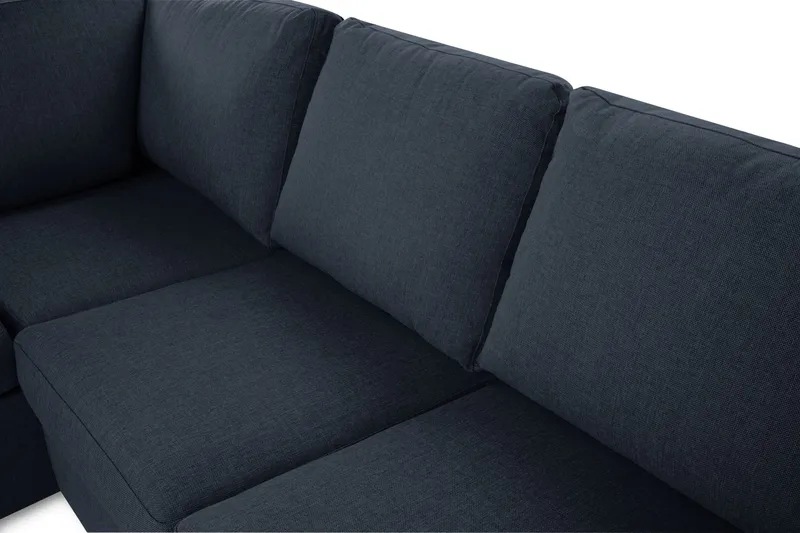 Crazy 3-sits Vänstervänd L-formad Schäslongsoffa i Tyg - Blå - Möbler - Soffa - Divansoffor & schäslongsoffa