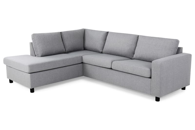 Crazy 3-sits Vänstervänd L-formad Schäslongsoffa i Tyg - Grå - Möbler - Soffa - Divansoffor & schäslongsoffa
