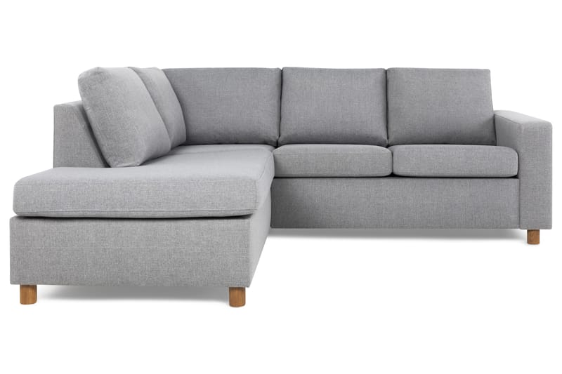 Crazy 3-sits Vänstervänd L-formad Schäslongsoffa i Tyg - Grå - Möbler - Soffa - Divansoffor & schäslongsoffa