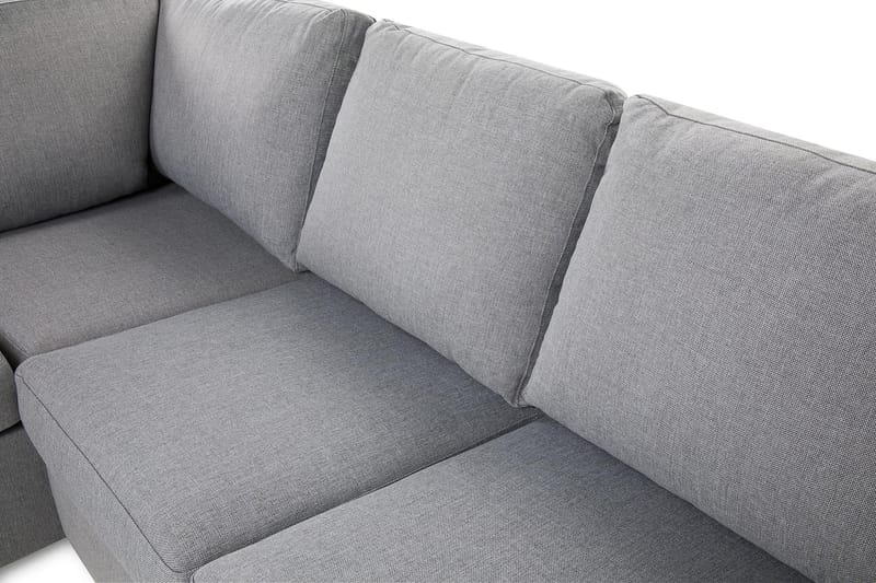 Crazy 3-sits Vänstervänd L-formad Schäslongsoffa i Tyg - Grå - Möbler - Soffa - Divansoffor & schäslongsoffa