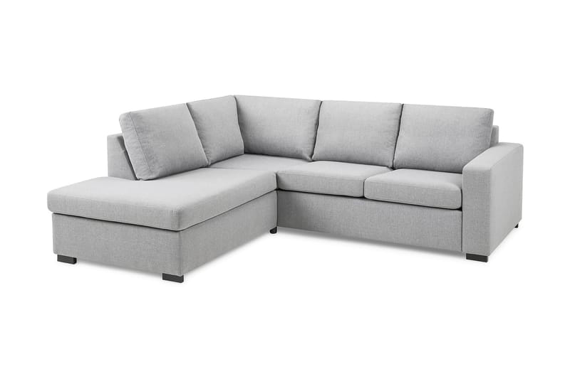 Crazy 3-sits Vänstervänd L-formad Schäslongsoffa i Tyg - Grå - Möbler - Soffa - Divansoffor & schäslongsoffa