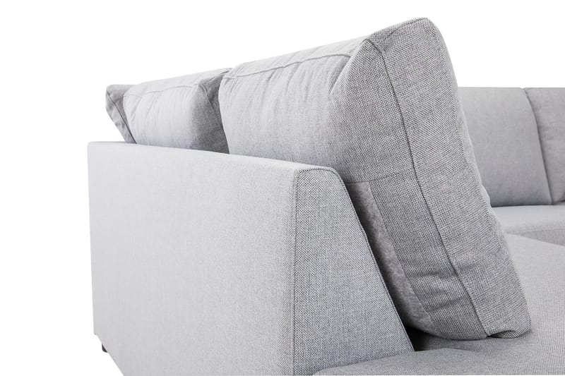 Crazy 3-sits Vänstervänd L-formad Schäslongsoffa i Tyg - Grå - Möbler - Soffa - Divansoffor & schäslongsoffa