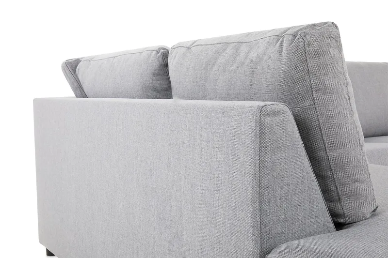 Crazy 3-sits Vänstervänd L-formad Schäslongsoffa i Tyg - Grå - Möbler - Soffa - Divansoffor & schäslongsoffa - 2 sits soffa med divan