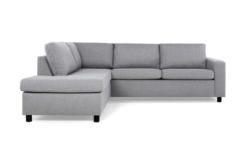 Crazy 3-sits Vänstervänd L-formad Schäslongsoffa i Tyg - Grå - Möbler - Soffa - Divansoffor & schäslongsoffa