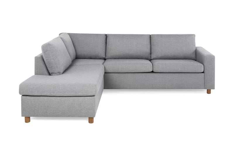 Crazy 3-sits Vänstervänd L-formad Schäslongsoffa i Tyg - Grå - Möbler - Soffa - Divansoffor & schäslongsoffa