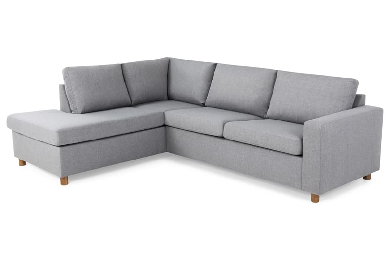 Crazy 3-sits Vänstervänd L-formad Schäslongsoffa i Tyg - Grå - Möbler - Soffa - Divansoffor & schäslongsoffa