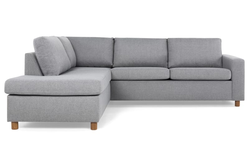 Crazy 3-sits Vänstervänd L-formad Schäslongsoffa i Tyg - Grå - Möbler - Soffa - Divansoffor & schäslongsoffa