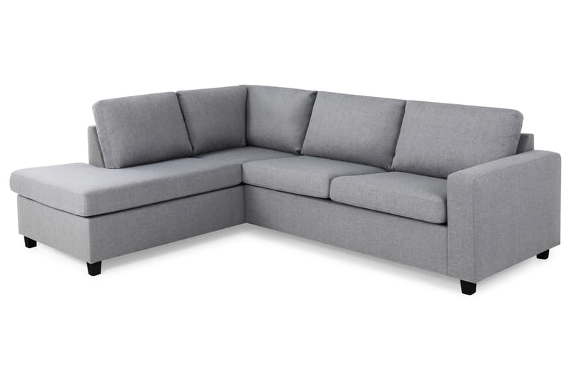 Crazy 3-sits Vänstervänd L-formad Schäslongsoffa i Tyg - Grå - Möbler - Soffa - Divansoffor & schäslongsoffa