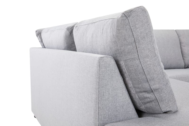 Crazy 3-sits Vänstervänd L-formad Schäslongsoffa i Tyg - Grå - Möbler - Soffa - Divansoffor & schäslongsoffa