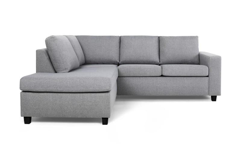Crazy 3-sits Vänstervänd L-formad Schäslongsoffa i Tyg - Grå - Möbler - Soffa - Divansoffor & schäslongsoffa