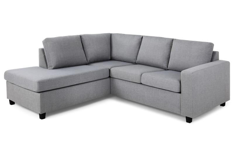 Crazy 3-sits Vänstervänd L-formad Schäslongsoffa i Tyg - Grå - Möbler - Soffa - Divansoffor & schäslongsoffa