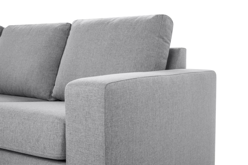 Crazy 3-sits Vänstervänd L-formad Schäslongsoffa i Tyg - Grå - Möbler - Soffa - Divansoffor & schäslongsoffa
